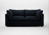 Astrid 3 Seater Sofa Loop Boucle Twill Midnight / Walnut Stained Beech