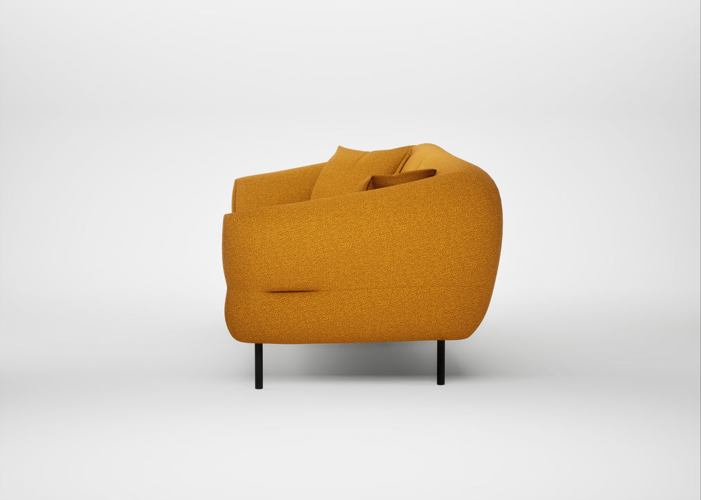 Alto 3 Seater Sofa Loop Boucle Twill Ochre