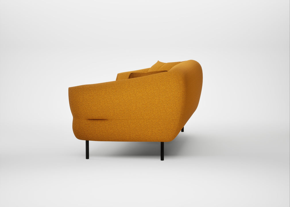 Alto 3 Seater Sofa Loop Boucle Twill Ochre