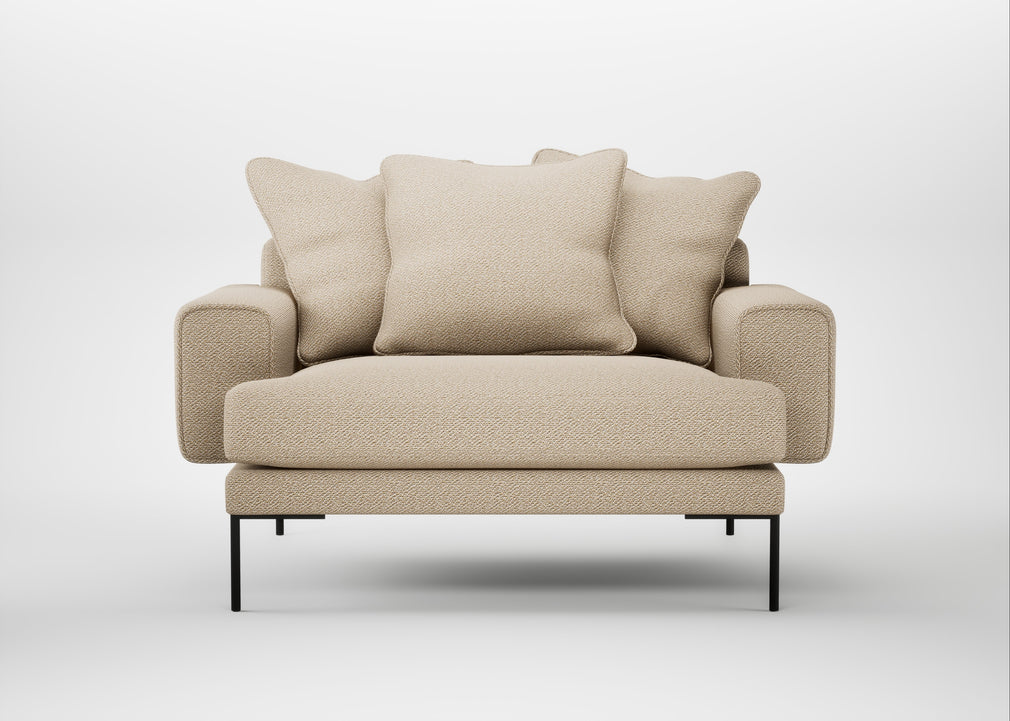 Torrington Loveseat Loop Twill Fossil