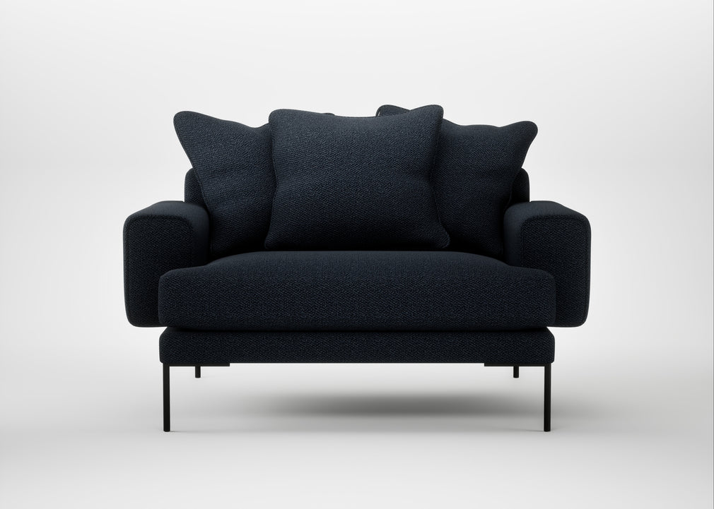 Torrington Loveseat Loop Boucle Twill Midnight