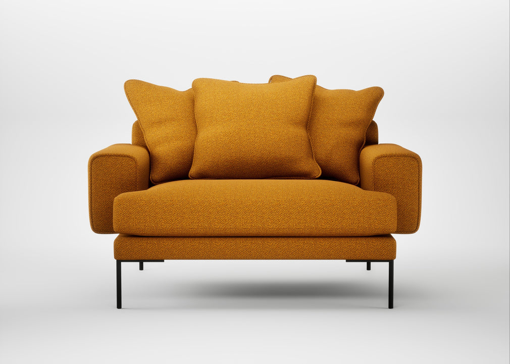 Torrington Loveseat Loop Boucle Twill Ochre