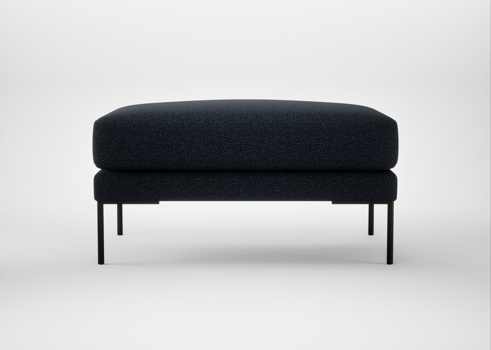Torrington Ottoman Loop Boucle Twill Midnight