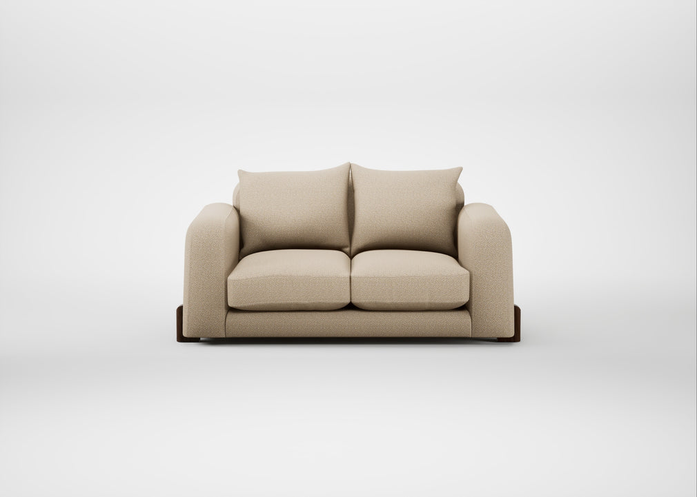Nuvola 2 Seater Sofa Loop Twill Fossil / Walnut Stained