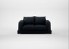Nuvola 2 Seater Sofa Loop Boucle Twill Midnight / Black