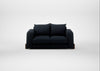 Nuvola 2 Seater Sofa Loop Boucle Twill Midnight / Walnut Stained