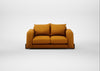 Nuvola 2 Seater Sofa Loop Boucle Twill Ochre / Walnut Stained