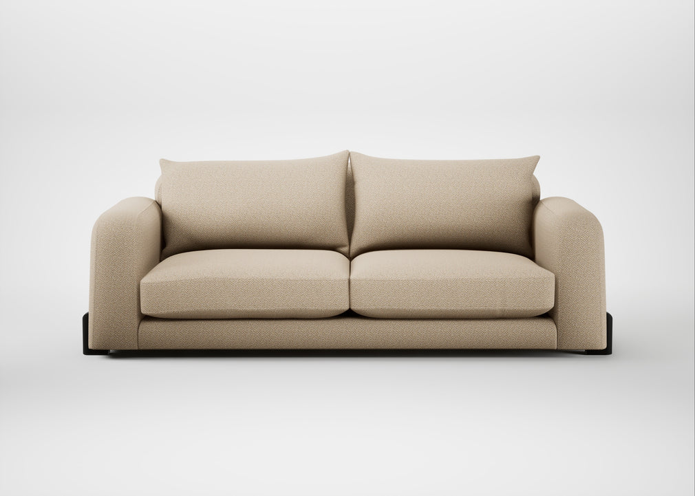 Nuvola 4 Seater Sofa Loop Twill Fossil / Black