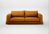 Nuvola 4 Seater Sofa Loop Twill Ochre / Walnut Stained