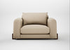 Nuvola Loveseat Loop Twill Fossil / Walnut Stained