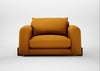 Nuvola Loveseat Loop Twill Ochre / Walnut Stained