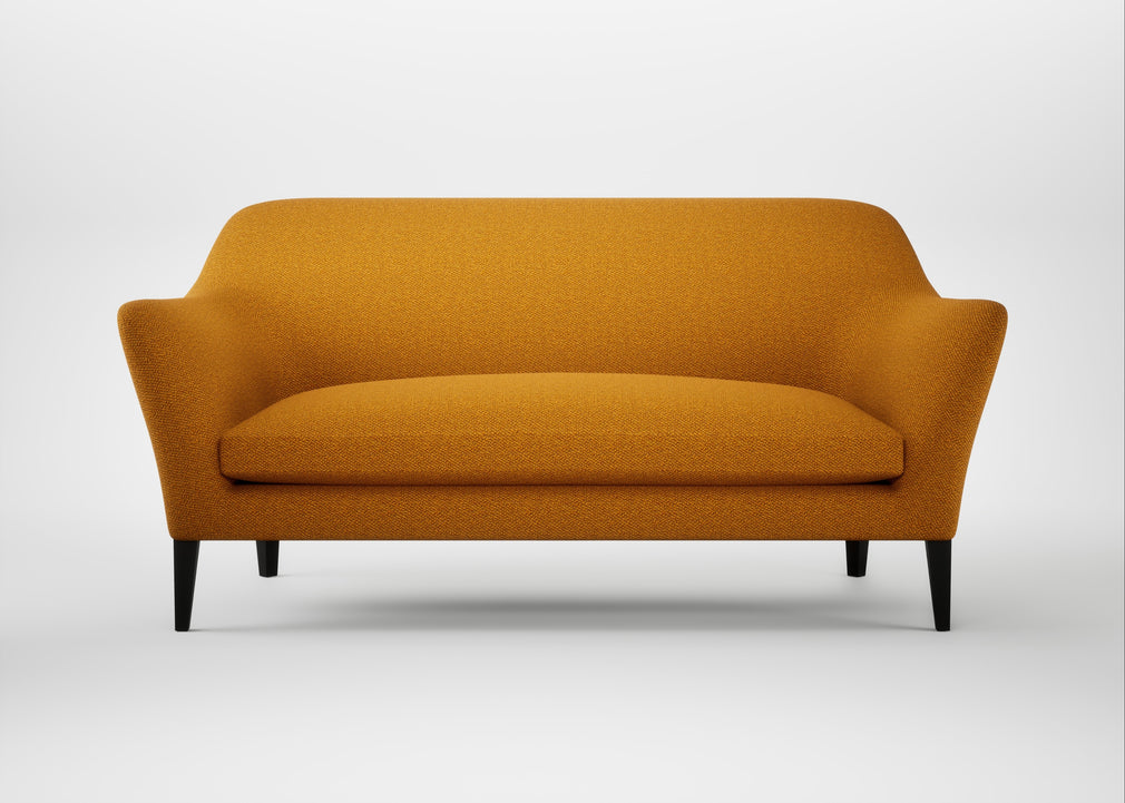 Wallis 3 Seater Sofa Loop Boucle Twill Ochre / Black
