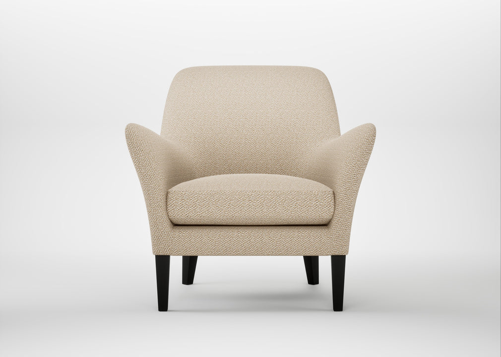 Wallis Armchair Loop Twill Fossil / Black
