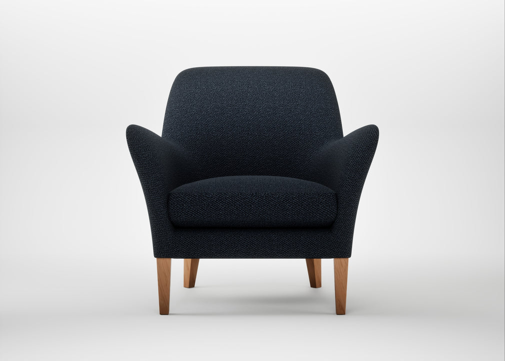 Wallis Armchair Loop Boucle Twill Midnight / Natural