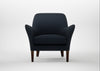 Wallis Armchair Loop Boucle Twill Midnight / Walnut Stained