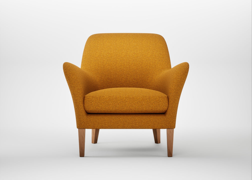 Wallis Armchair Loop Boucle Twill Ochre / Natural