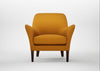 Wallis Armchair Loop Boucle Twill Ochre / Walnut Stained