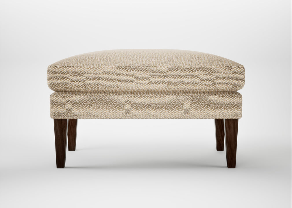Wallis Ottoman Loop Twill Fossil / Walnut Stained