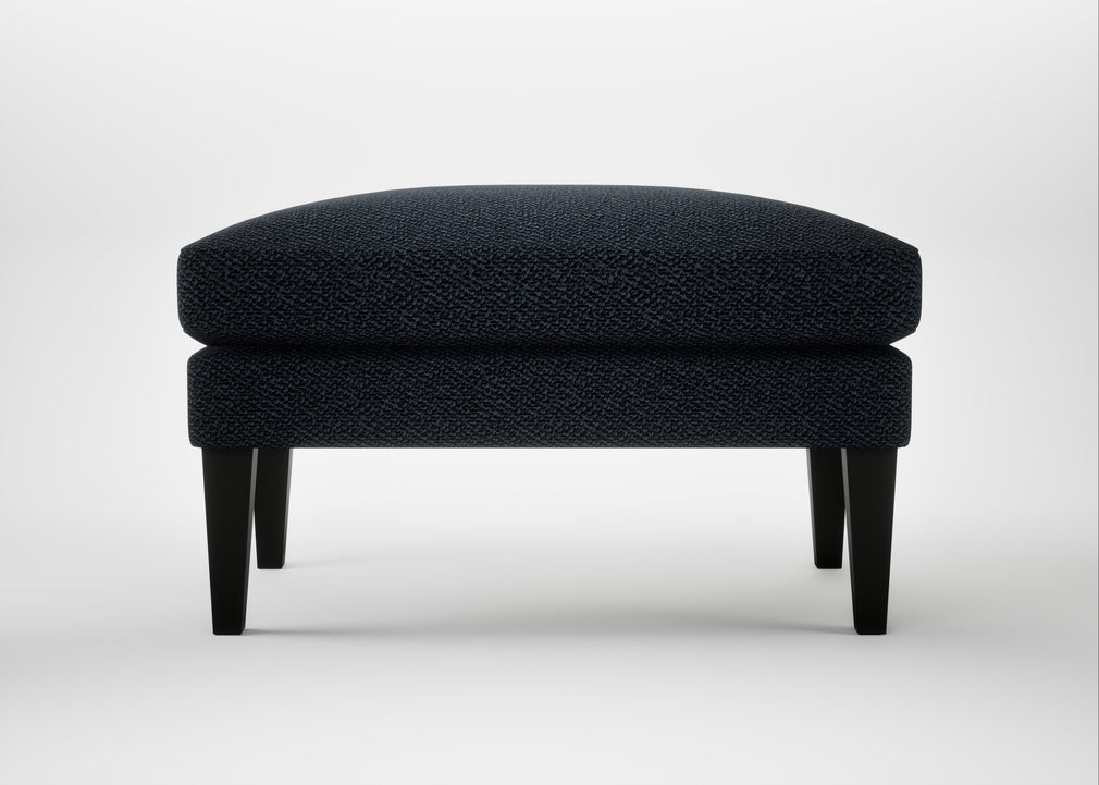 Wallis Ottoman Loop Boucle Twill Midnight / Black