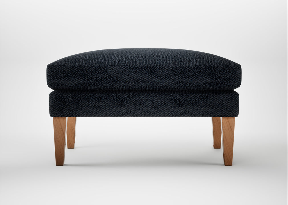 Wallis Ottoman Loop Boucle Twill Midnight / Natural