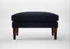 Wallis Ottoman Loop Boucle Twill Midnight / Walnut Stained