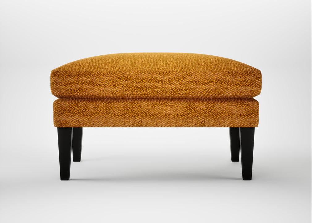 Wallis Ottoman Loop Boucle Twill Ochre / Black