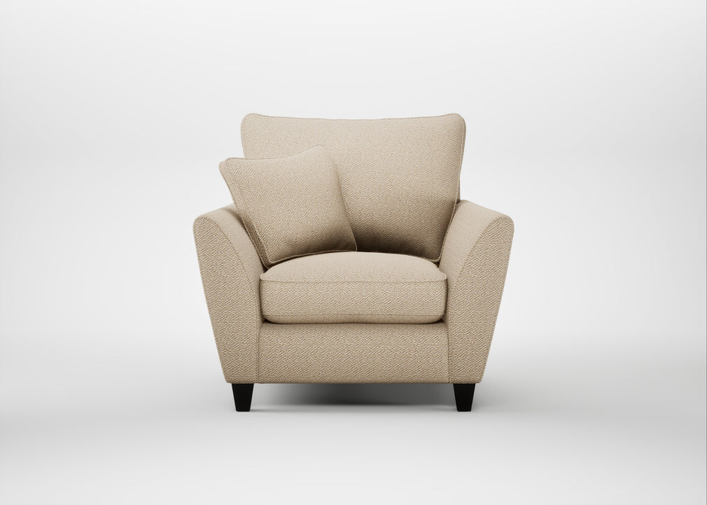 Torino Armchair Loop Twill Fossil / Black