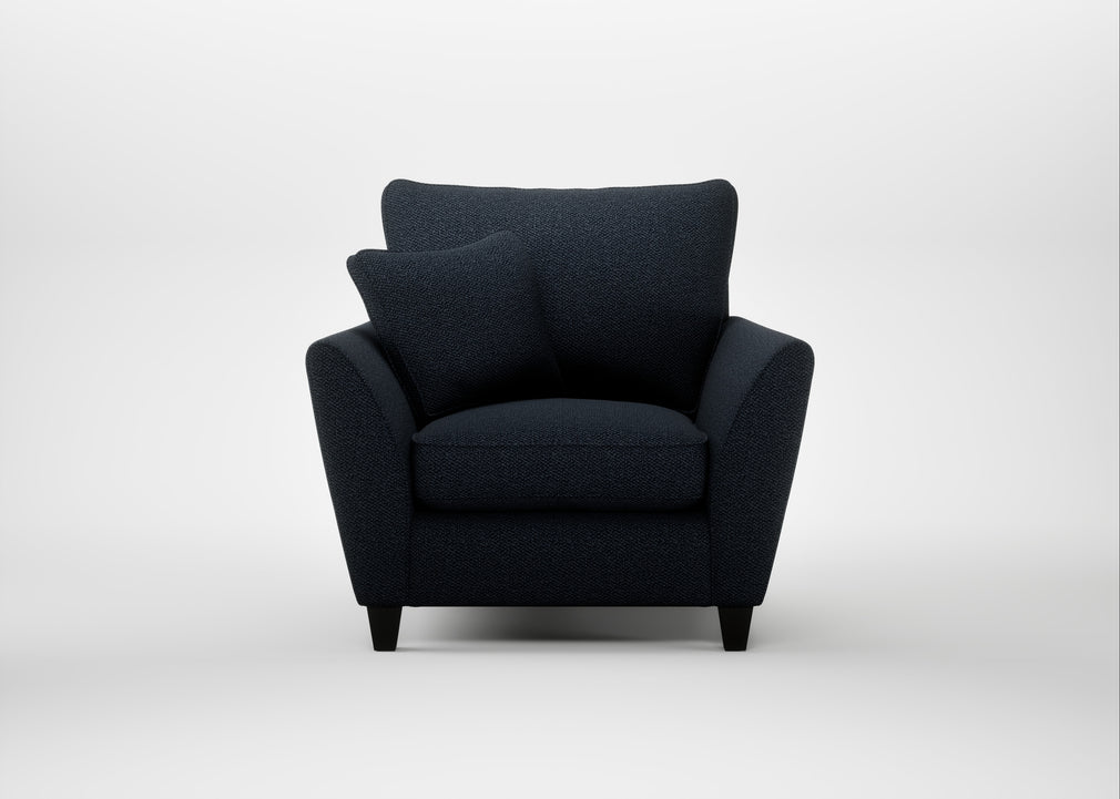 Torino Armchair Loop Boucle Twill Midnight / Black