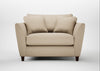 Torino Loveseat Loop Twill Fossil / Walnut Stained