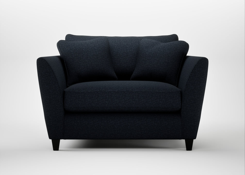 Torino Loveseat Loop Boucle Twill Midnight / Black