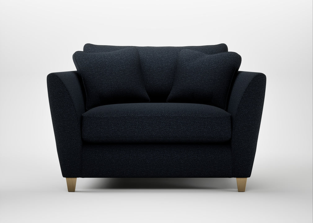 Torino Loveseat Loop Boucle Twill Midnight / Natural