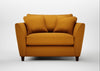 Torino Loveseat Loop Boucle Twill Ochre / Walnut Stained