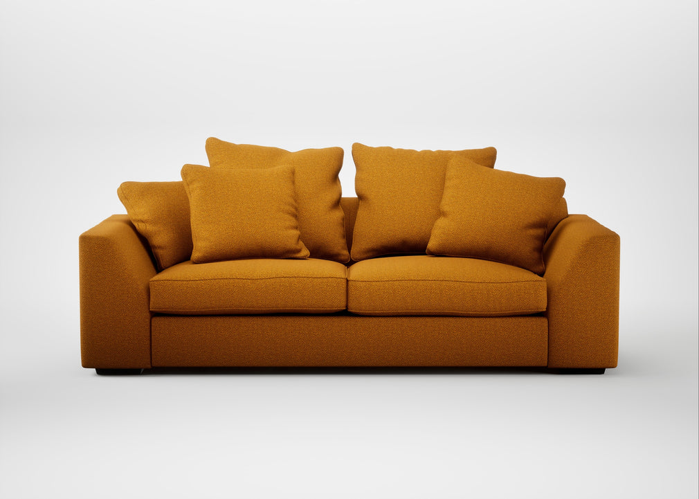 Cumulus 4 Seater Sofa Loop Boucle Twill Ochre