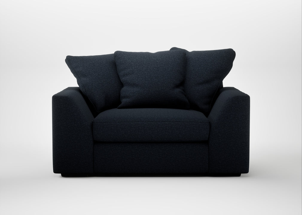 Cumulus Loveseat Loop Boucle Twill Midnight