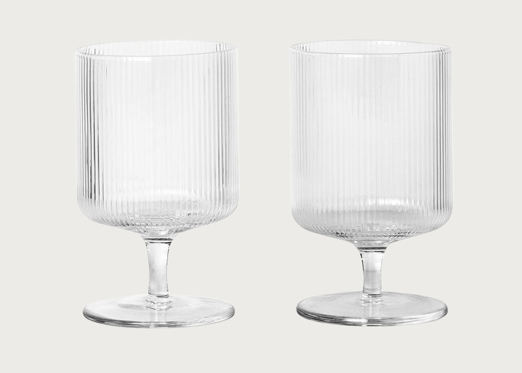 Ripple Clear Wine Glass Set of 2