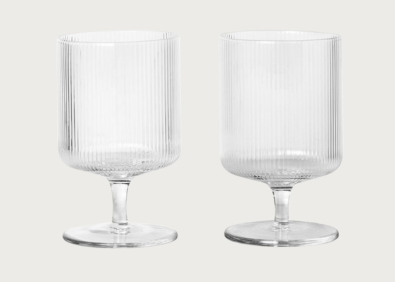 Ripple Clear Wine Glass Set of 2
