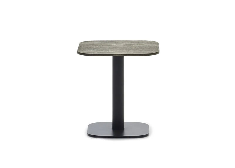 Kodo Outdoor Side Table Fossil Grey Ceramic Flint Top