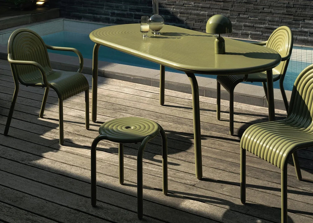 Groove Outdoor 4 Legged Stool