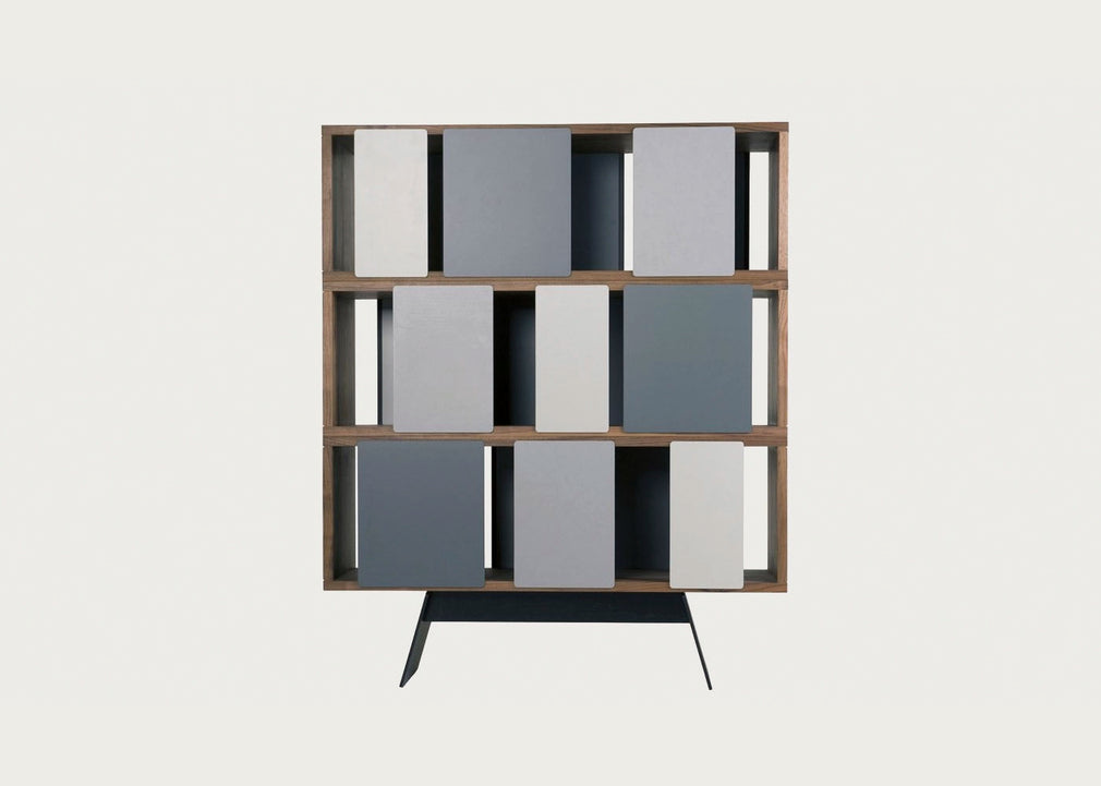 Different Trains Narrow Cabinet Walnut 3 Tier