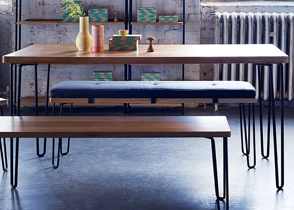 Brunel Bench Cushion Smoke Grey Fabric