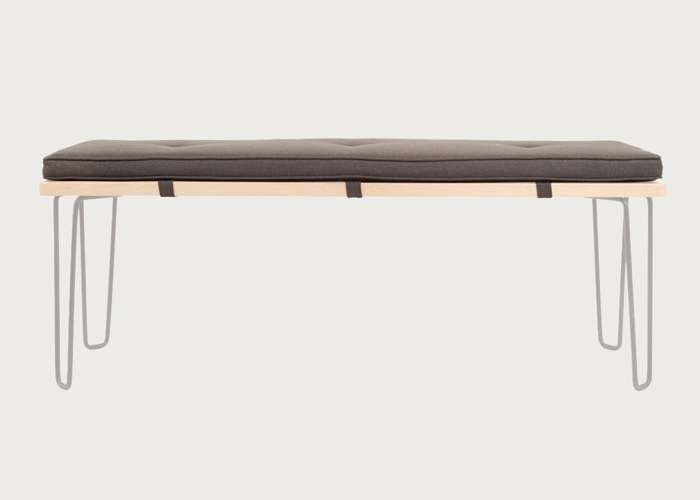 Brunel Bench Cushion Smoke Grey Fabric
