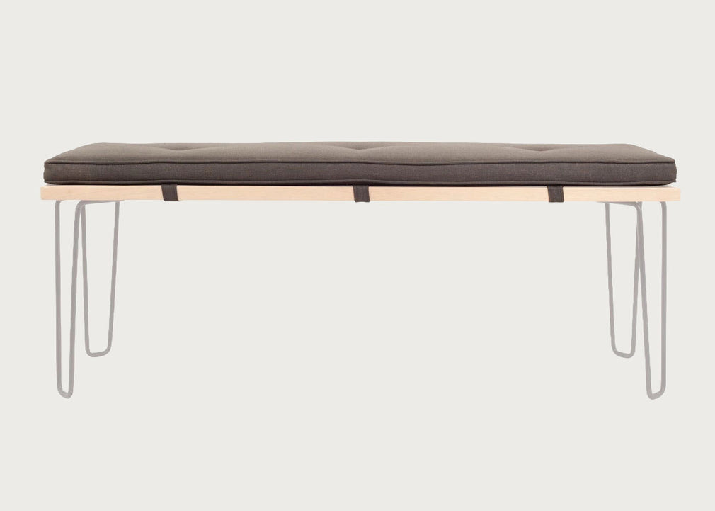 Brunel Bench Cushion Smoke Grey Fabric