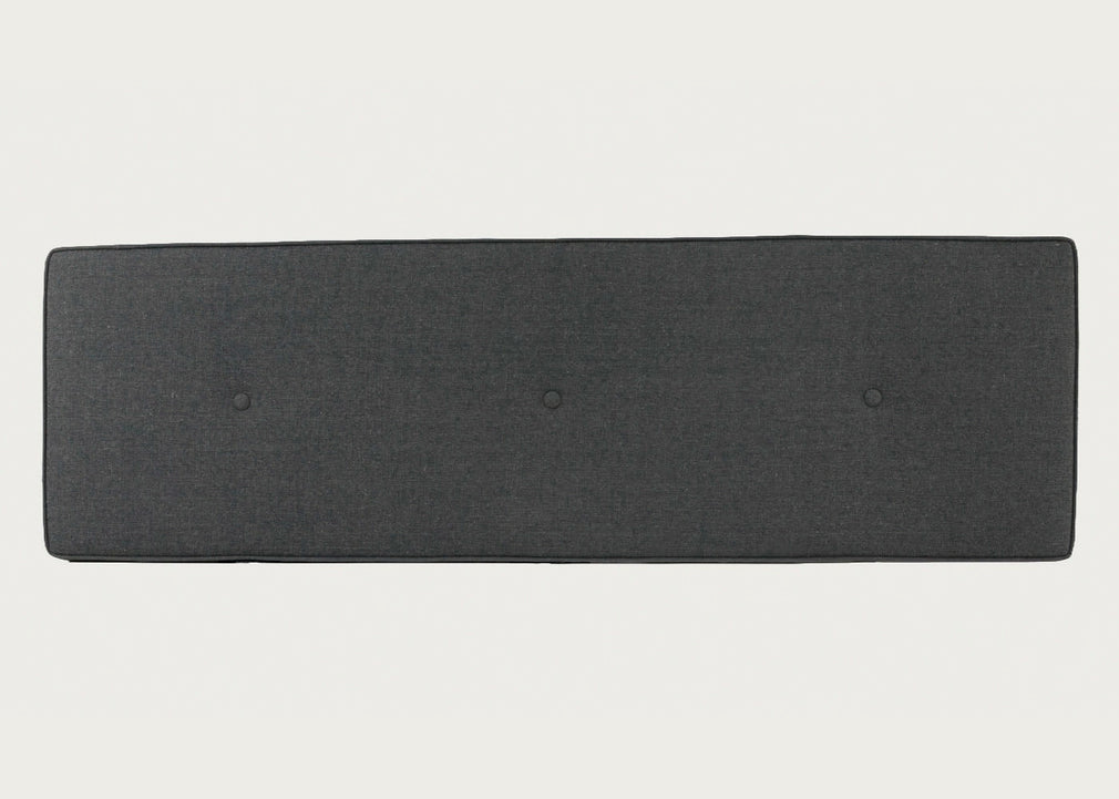 Brunel Bench Cushion Smoke Grey Fabric