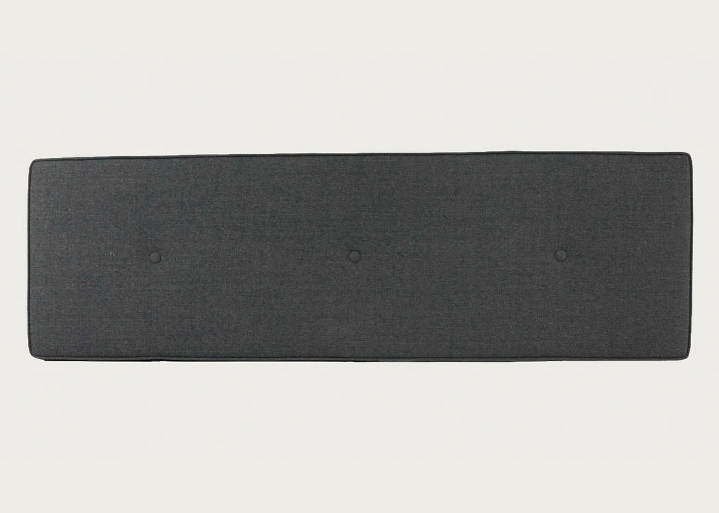 Brunel Bench Cushion Smoke Grey Fabric