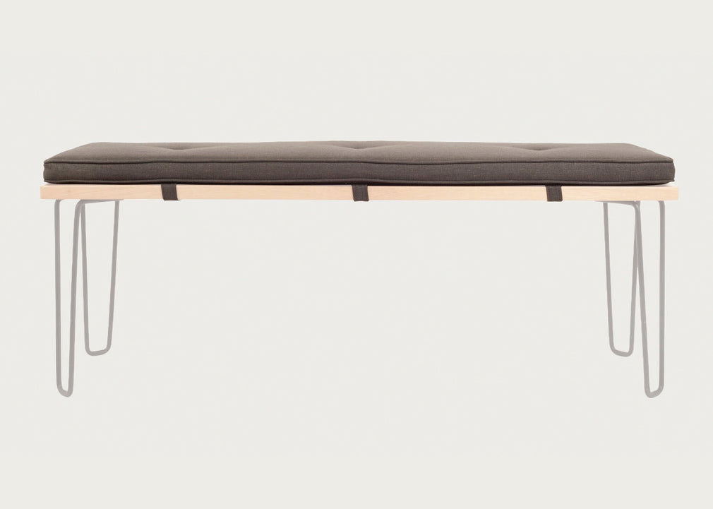 Brunel Bench Cushion Smoke Grey Fabric