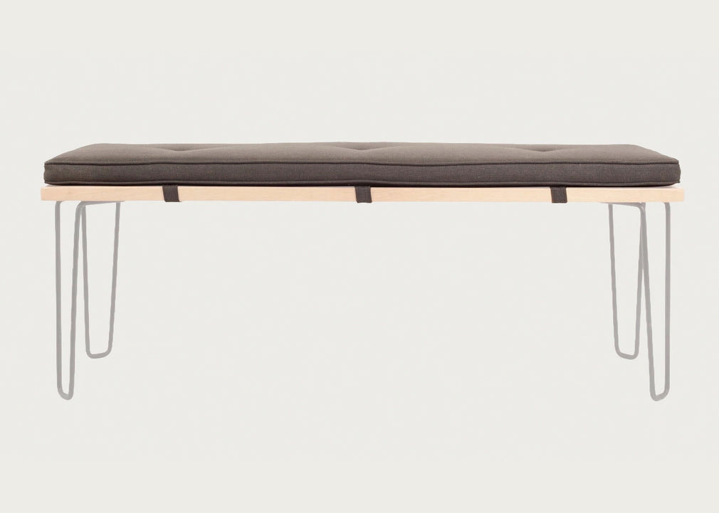 Brunel Bench Cushion Smoke Grey Fabric