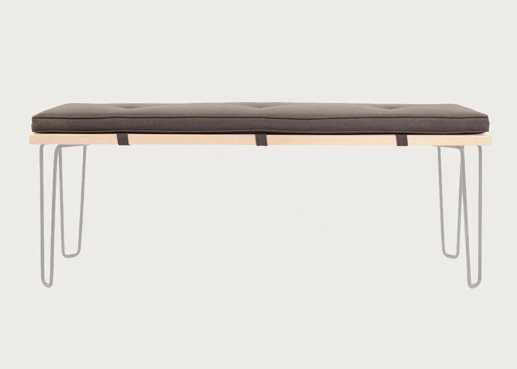 Brunel Bench Cushion Smoke Grey Fabric