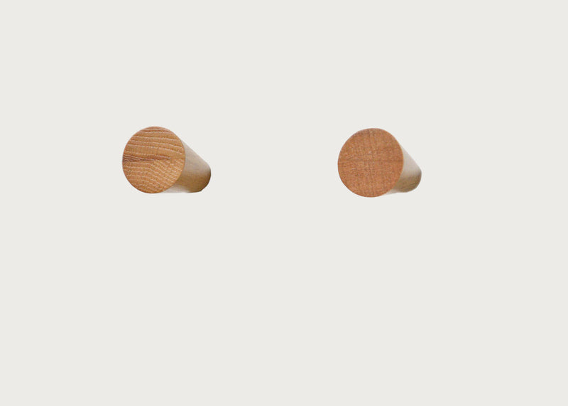 Natural Oak Hooks Pack of 2