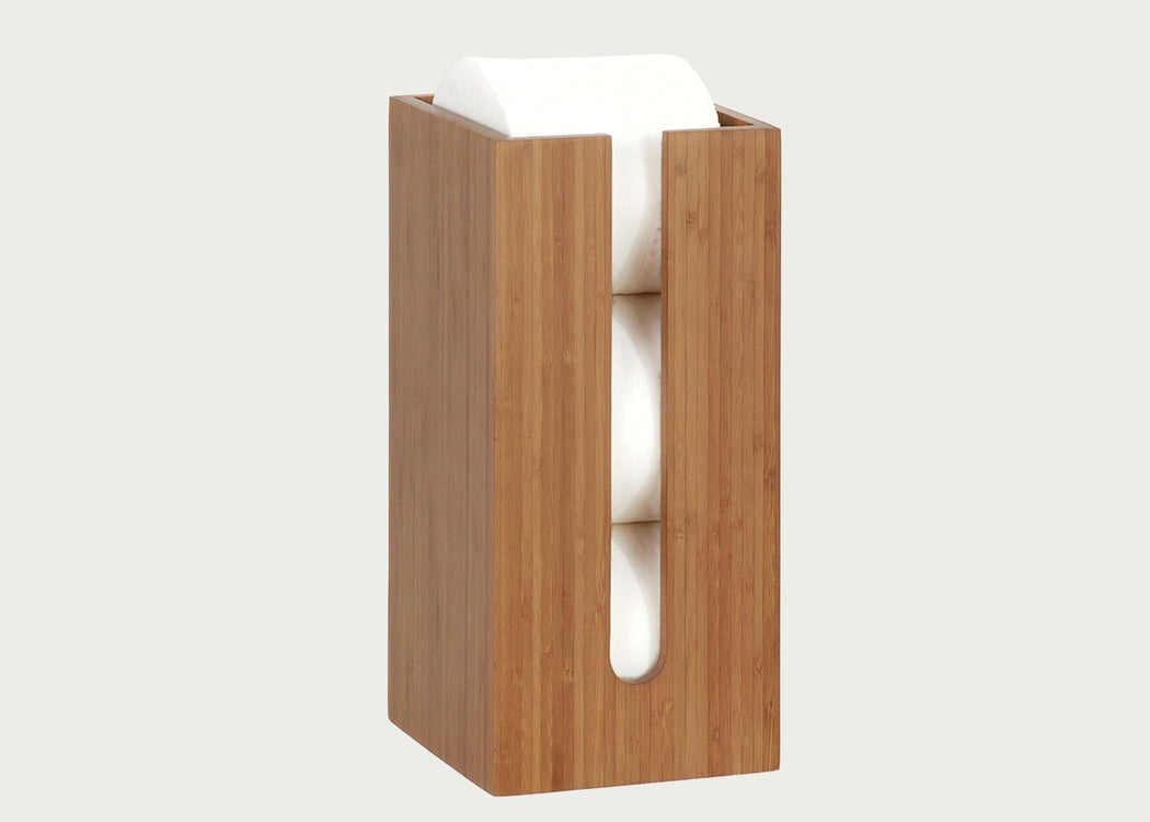 Wood Toilet Roll Box Bamboo