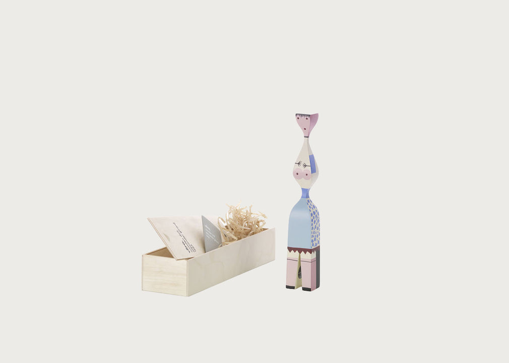 Girard Wooden Doll No. 7 Bare Lady with Blue Skirt